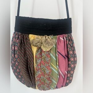 Martin Wong Multicolor Tie Shoulder Bag Rare